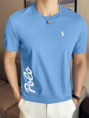 Rph Luren Polo Writing Graphic Crew Neck Tee