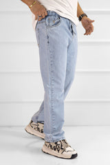 Loose Fit Turbo Jeans in Sky Blue