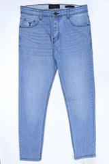 Plain Turbo Ankle Fit Jeans In Sky Blue