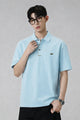 Turbo Boss Passanger Men's Polo T-Shirt In Ice Blue