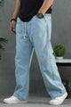 Turbo Casual Wide-Leg Denim Cargo Jeans
