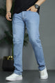 Turbo Regular Slim Fit Jeans In Sky Blue