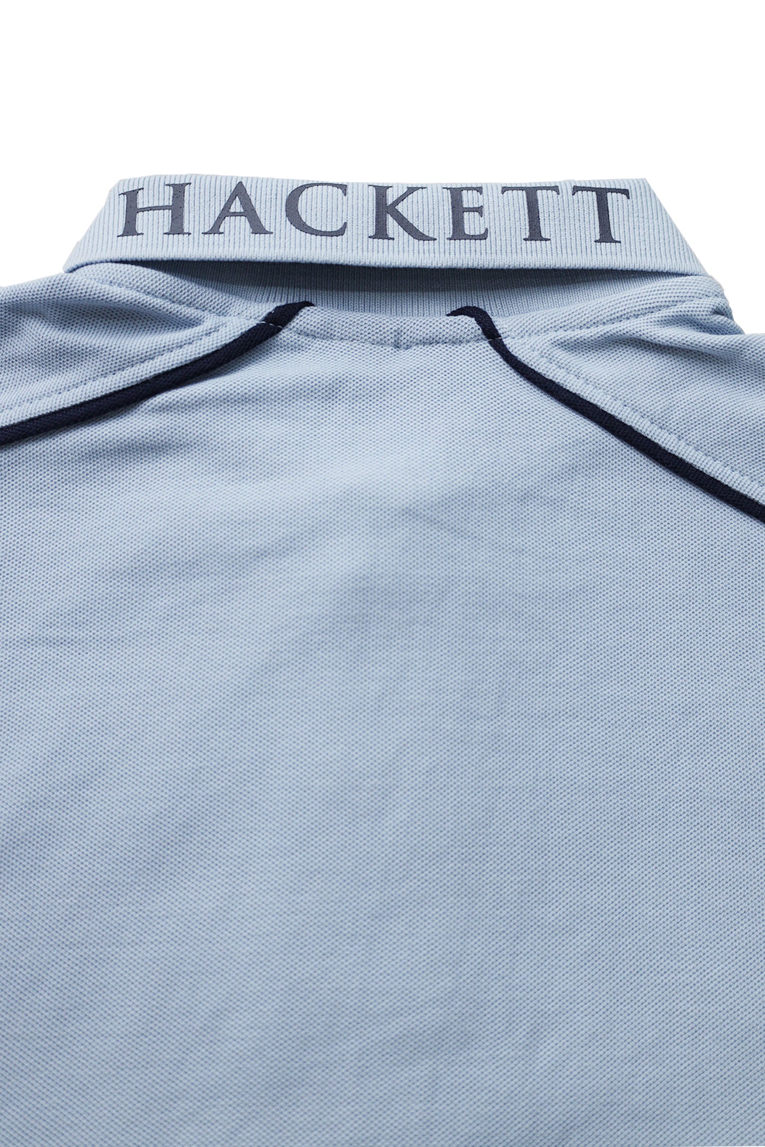 Hackt Aston Martin Shoulder Cut Short Sleeve Men's Polo Shirt In Sky Blue