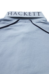 Hackt Aston Martin Shoulder Cut Short Sleeve Men's Polo Shirt In Sky Blue