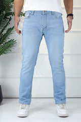 Denim Velo-Tough Commuter Athletic Slim Fit Jeans In Sky Blue