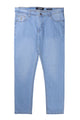 Turbo Loose Fit Plain Denim Jeans In Sky Blue