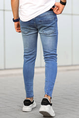 Turbo Ankle Fit Jeans In Sky Blue