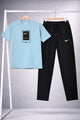 Nke Drop Shoulder Style Men's Tracksuit In Sky Blue