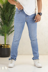 Turbo Premium Comfort Iconic Slim Fit Jeans In Sky Blue
