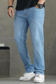Turbo Boot-Leg Slim Fit Denim Jeans In Sky Blue