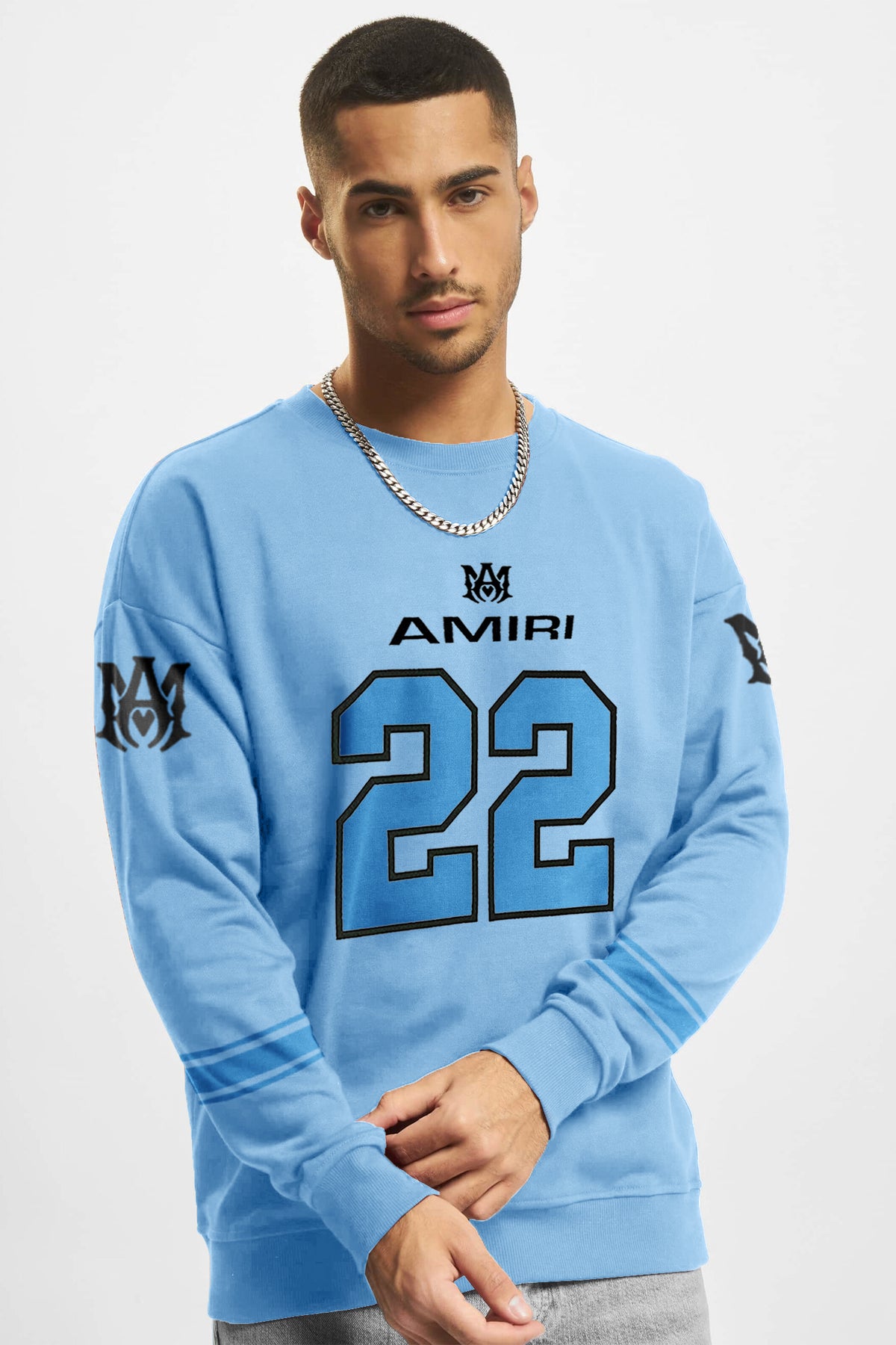 Amri 22 Signature Crew Neck Full Sleeves Men's Sweatshirt