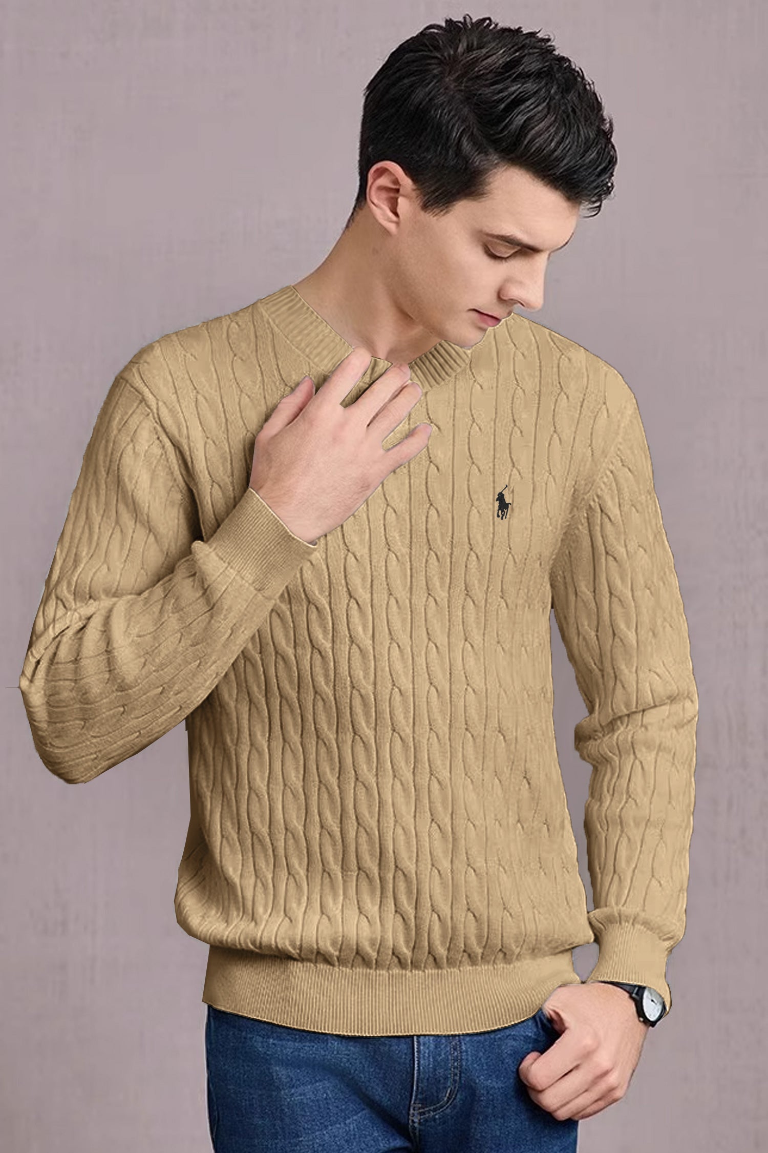Turbo Knitted Cashmere Imported Men's Sweater