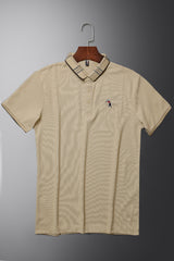 Turbo Polo Patterened Collar Men's Polo Shirt