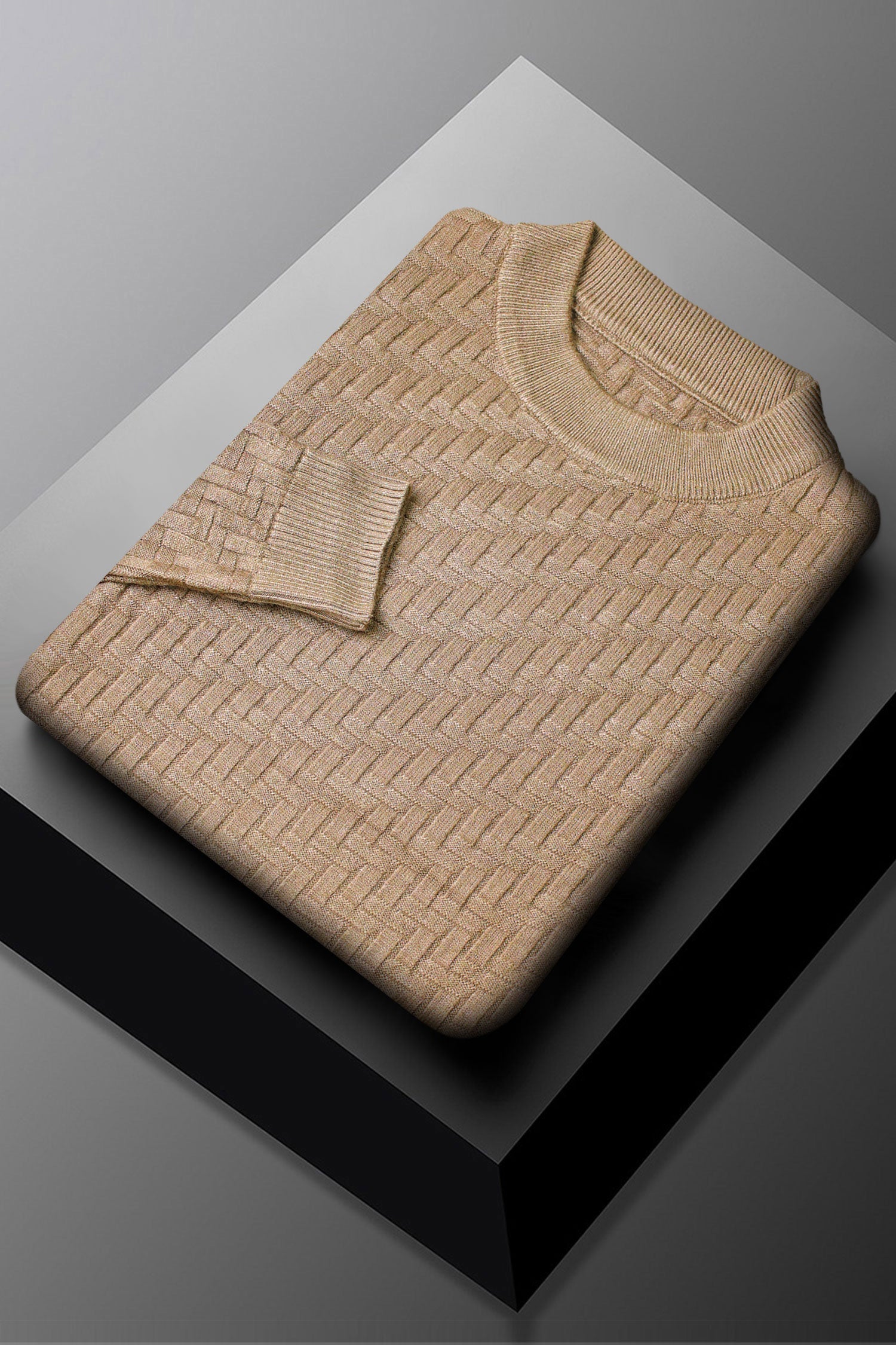 Madmext Patterened Crew-Neck Imported Men's Sweater