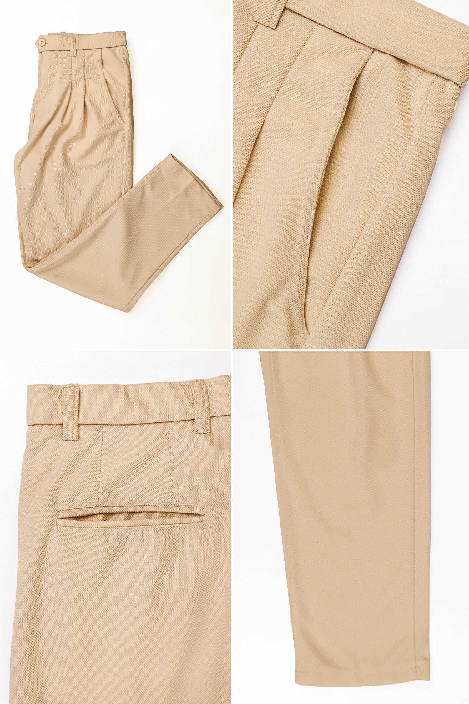 Double Plate Men's Carrot Fit Cotton Pant