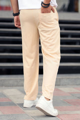 Relaxed Straight Baggy Loose Bottom Trouser in Skin