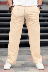 Relaxed Straight Baggy Loose Bottom Trouser in Skin
