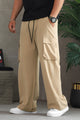 Turbo Multi-Pocket Style Loose Bottom Trouser In Skin