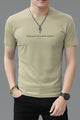 Minimal Street Wear Round Neck T-shirt In Skin