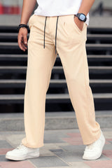 Relaxed Straight Baggy Loose Bottom Trouser in Skin