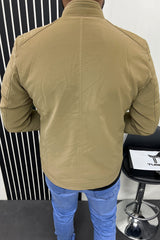 Padded Shoulder Style Men's Imported Suede Leather Jacket