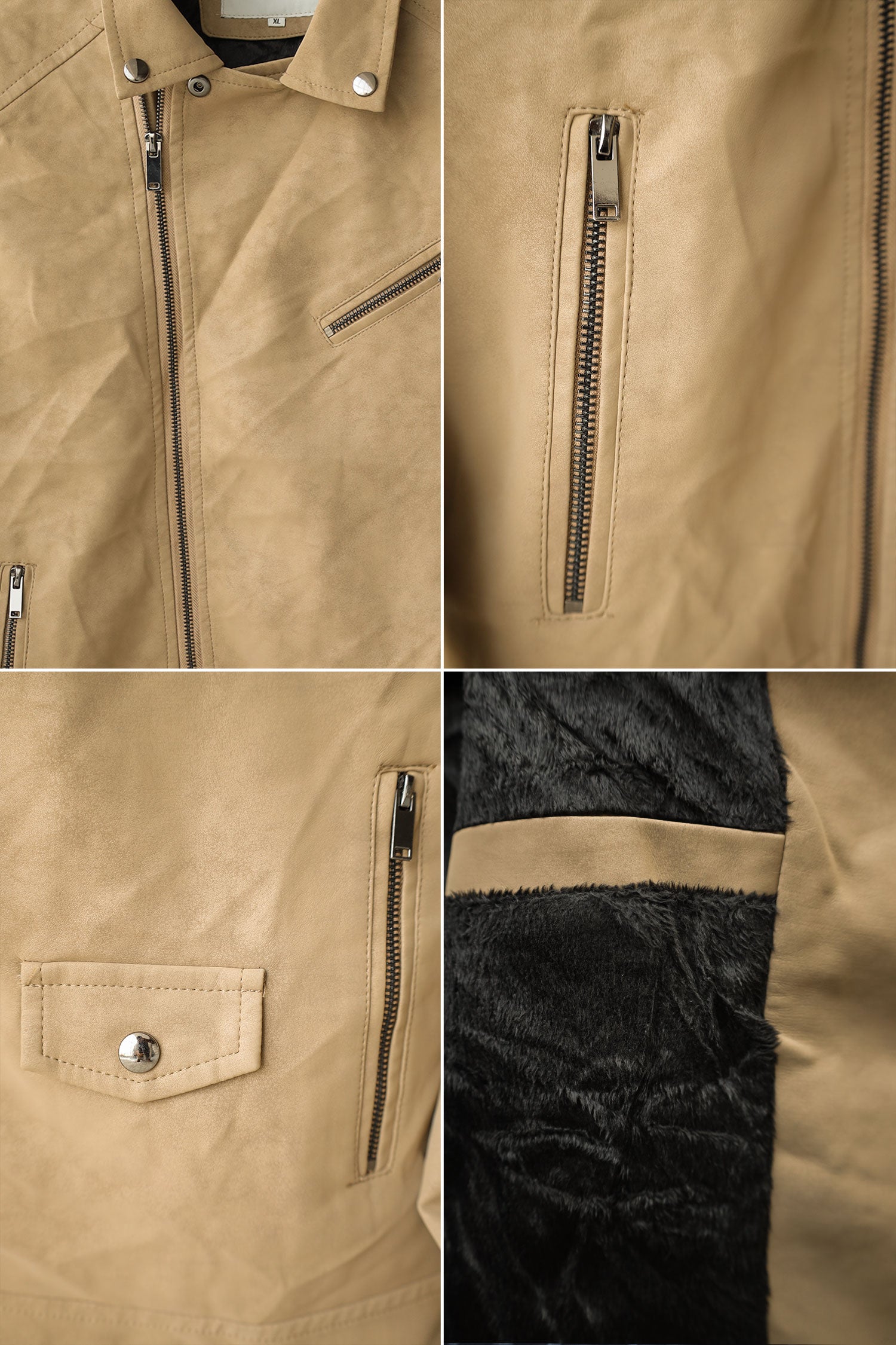 Zip Pocket Style Men's Imported Suede Leather Jacket