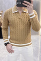Polo Tricote Collar Imported Men's Sweater