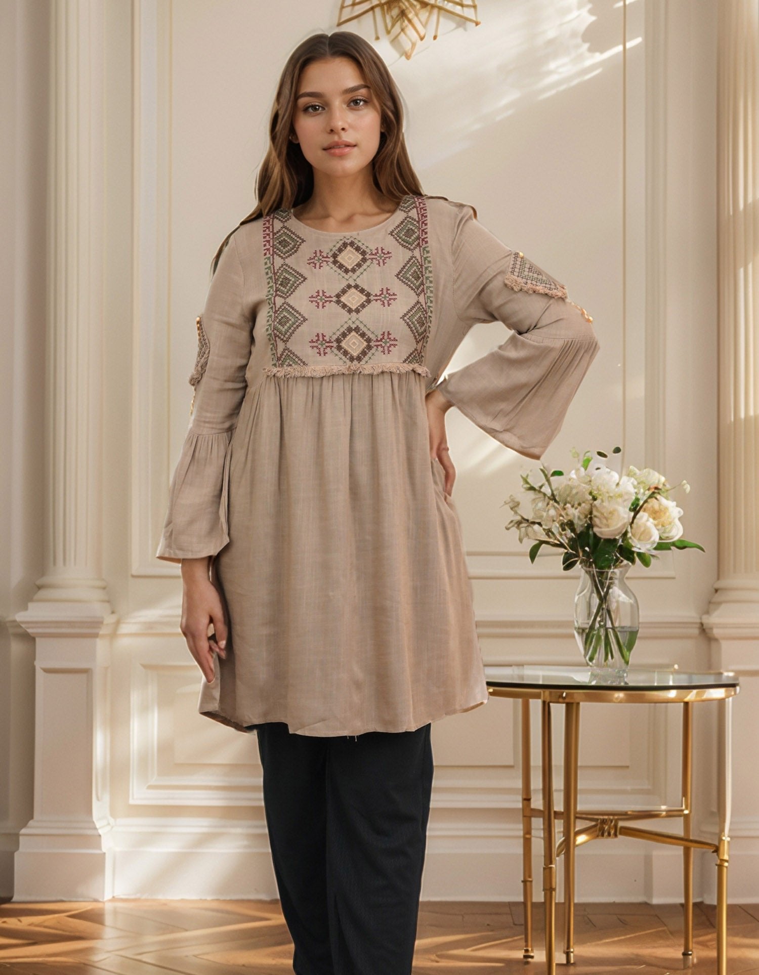 Embroidered Design fancy Turkish Imported Top