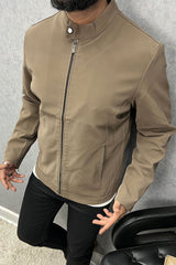 Plain Premium Men's Imported Suede Leather Jacket