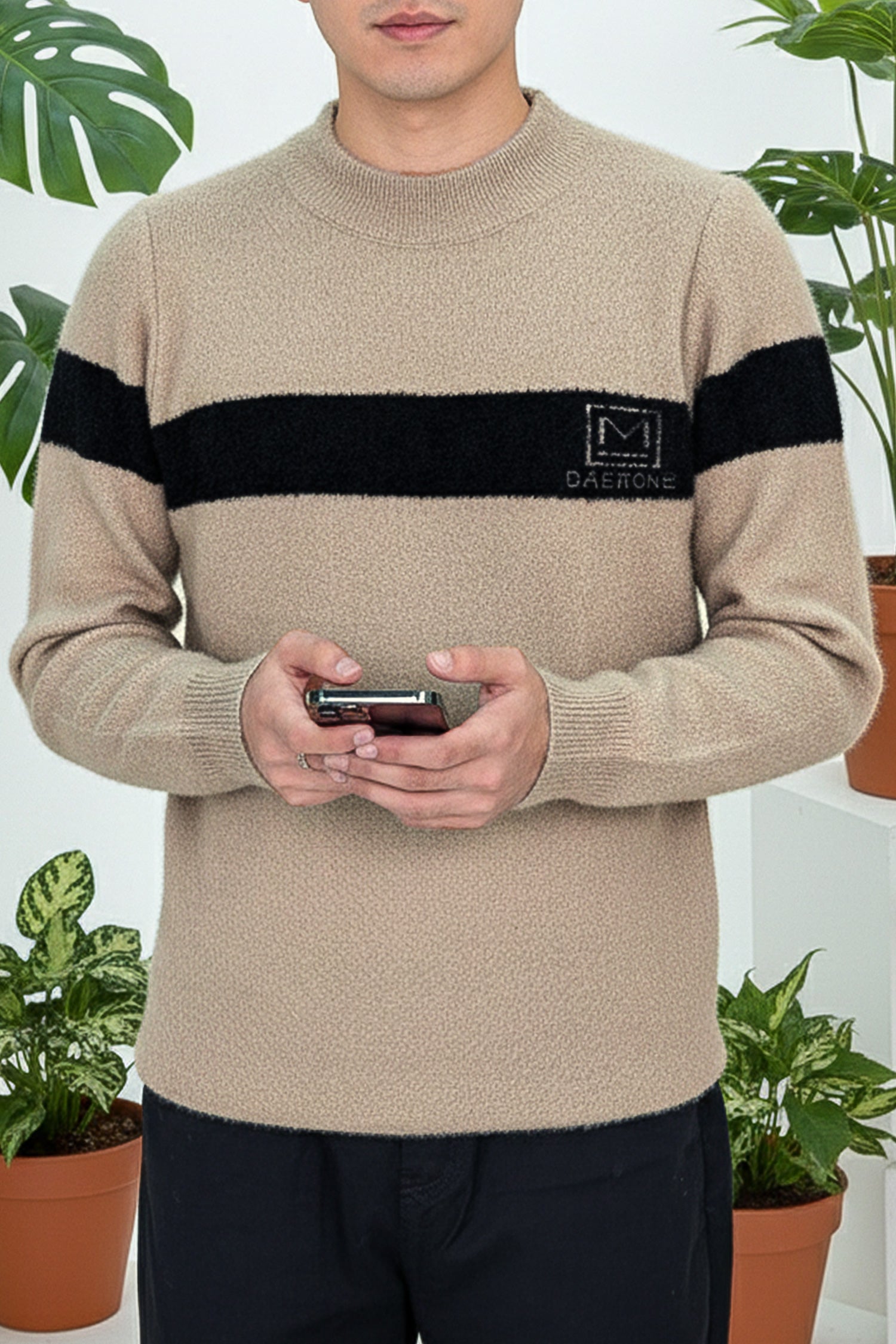 Pullover Imported Round Neck Men's Sweater