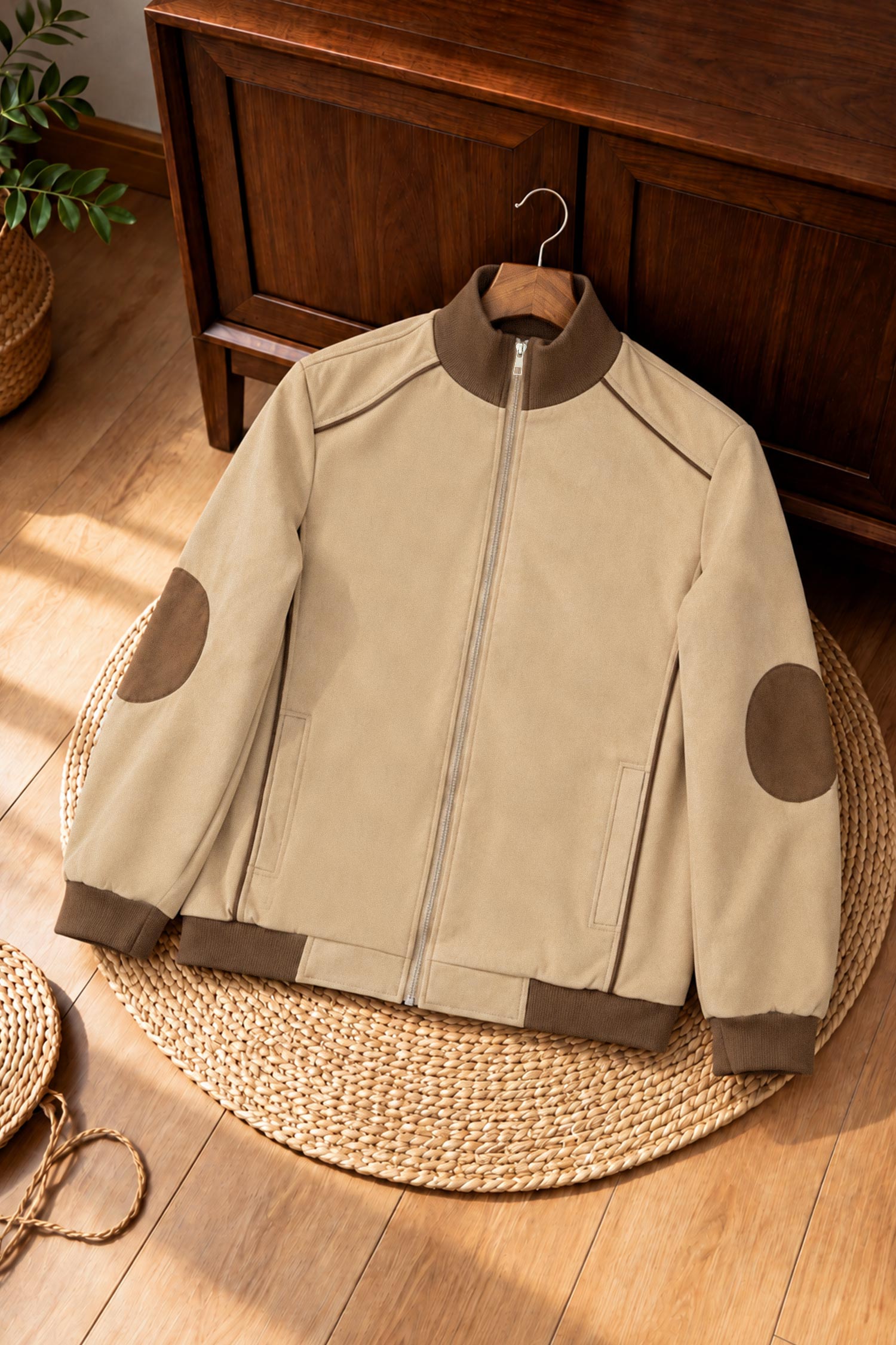 Turbo Classic Tactical Puller Imported Men's Suede Jacket In Skin