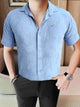 Turbo Artistic Touch Comfort Casual Shirt In Light Blue
