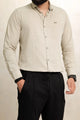 Turbo Dobby Textured Long Sleeve Cotton Casual Shirt In Slate Grey
