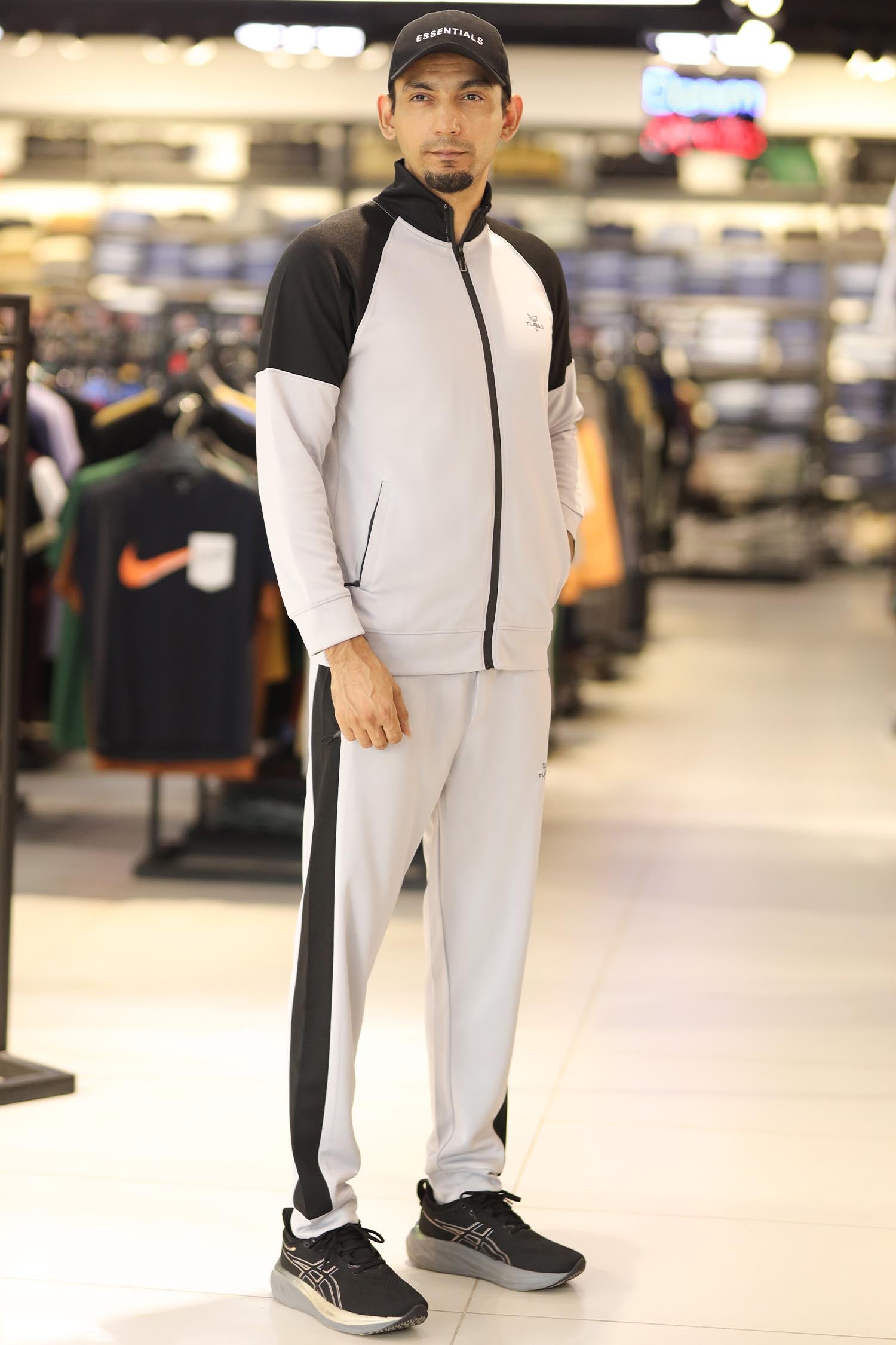 Turbo Raglan Sleeves Panel Moke Neck Zipper Tracksuit