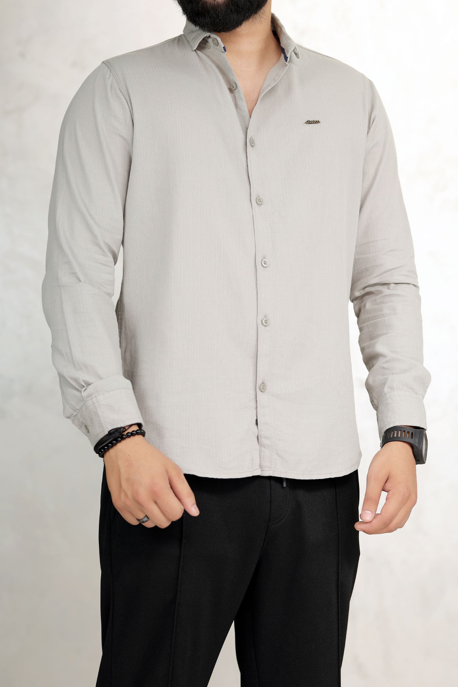 Turbo Self Lining Long Sleeve Cotton Casual Shirt