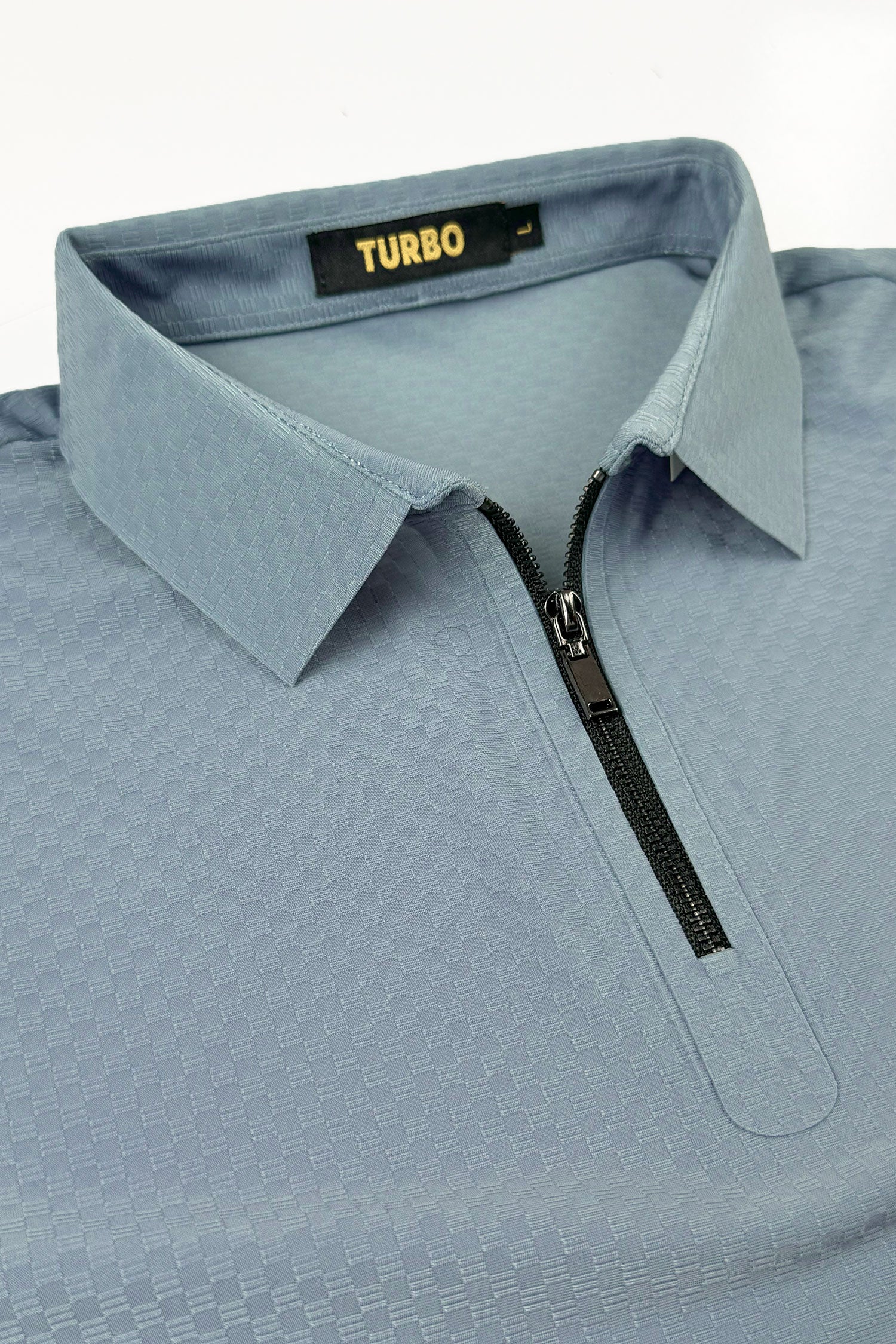 Turbo Abstract Symmetry Zip-Collar Men's Polo Shirt