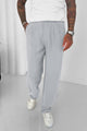 Turbo Comfort Front Plate Regular Straight-Fit Trouser In Slate Grey