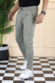 Turbo Straight Leg Lace-Up SlimFit Trouser In Slate Grey