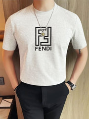 Fndi Labyrinth Monogram Classic Crew Neck Tee