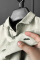 Turbo Dobby Textured Long Sleeve Cotton Casual Shirt