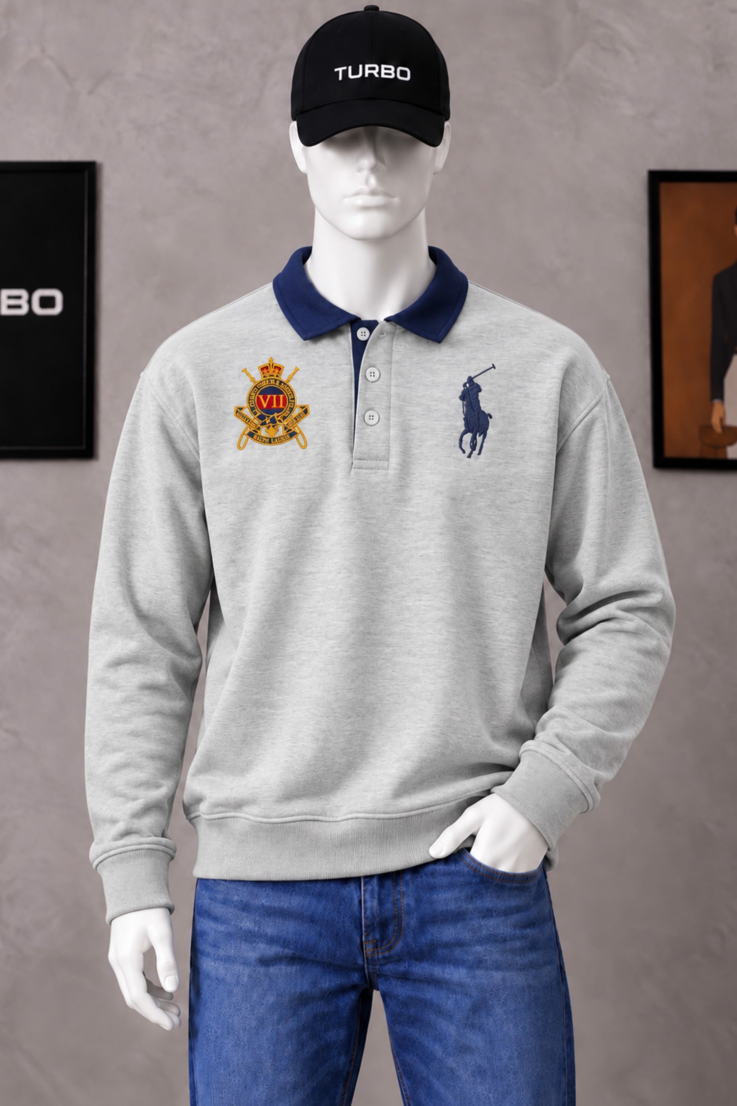 Polo Iconic Rugby Men's Sweatshirt In Slate Grey