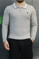 Polo Quarter Zip-Collar Imported Men's Jumper Sweater