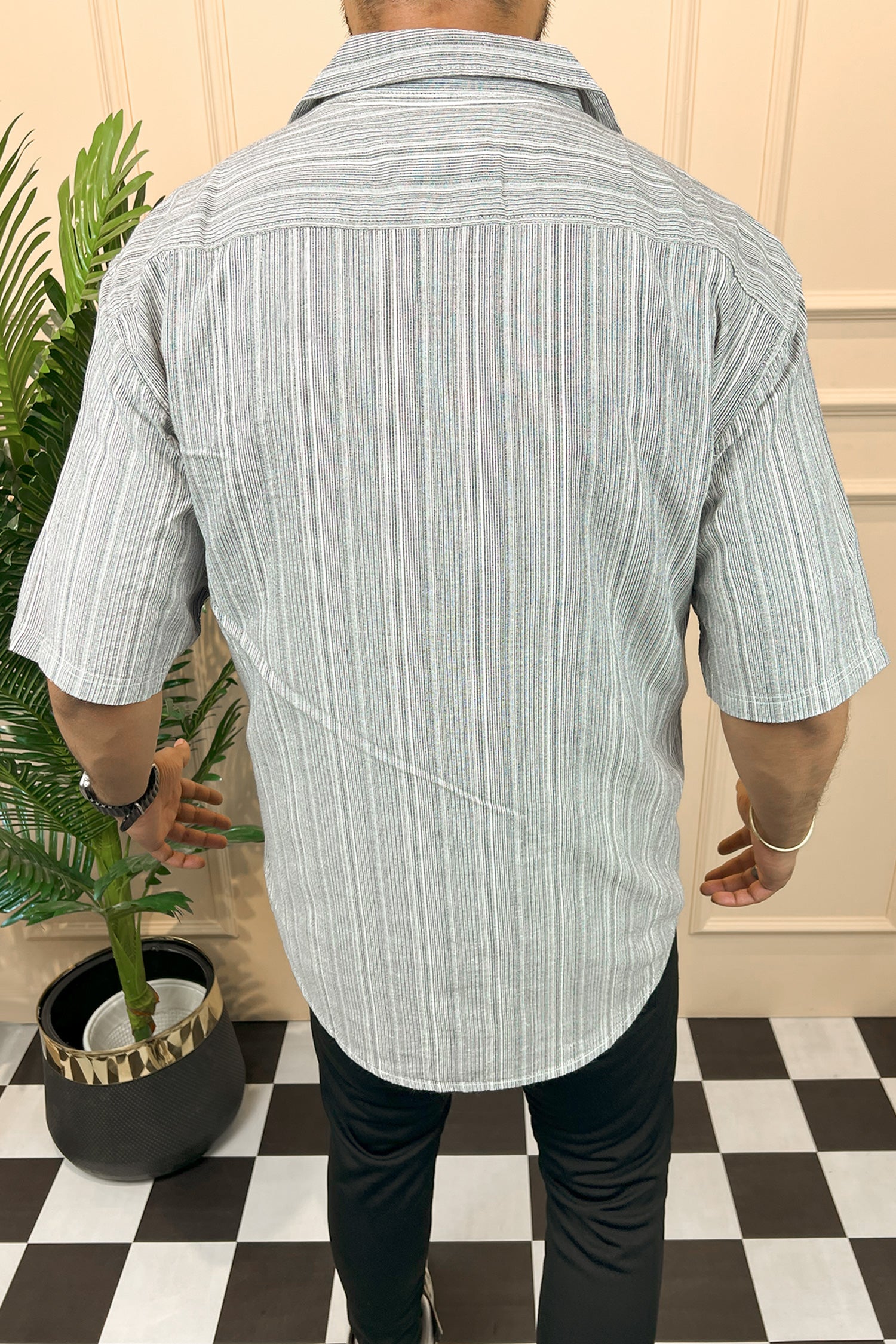 Turbo Down Box Collared Casual Shirt