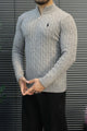 Polo Cable Crew Texture Half-Zip Imported Men's Jumper Sweater