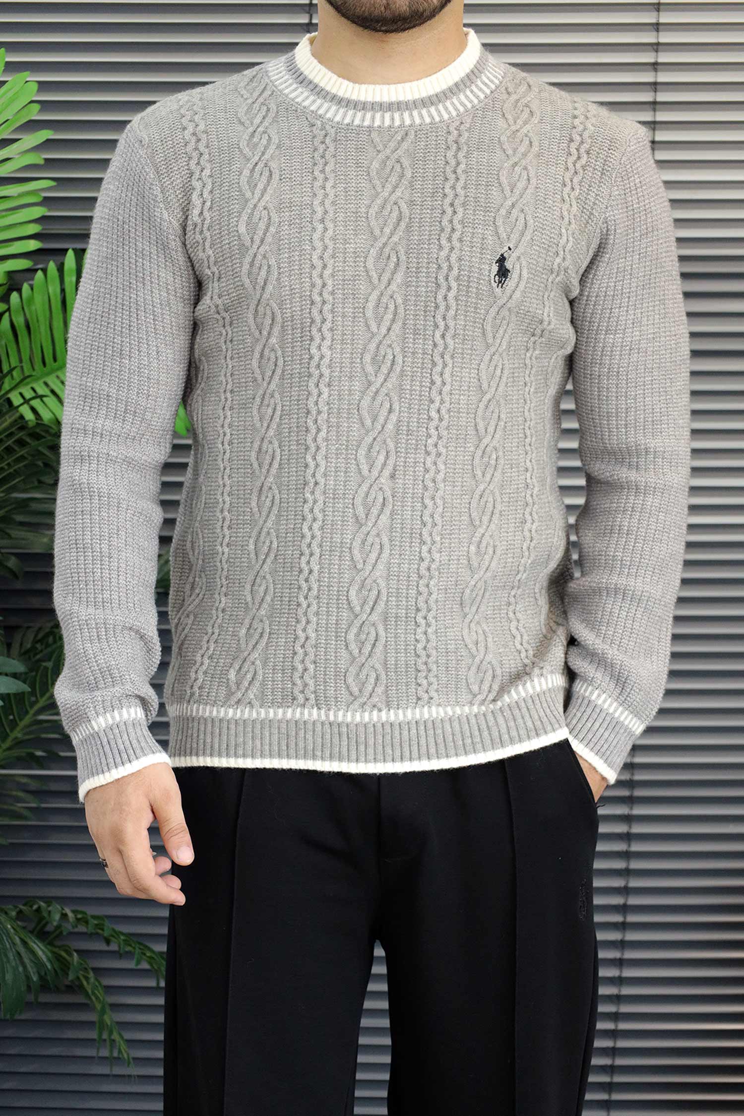 Polo Rph Lren Cable-Knit Pullover Imported Men's Sweater
