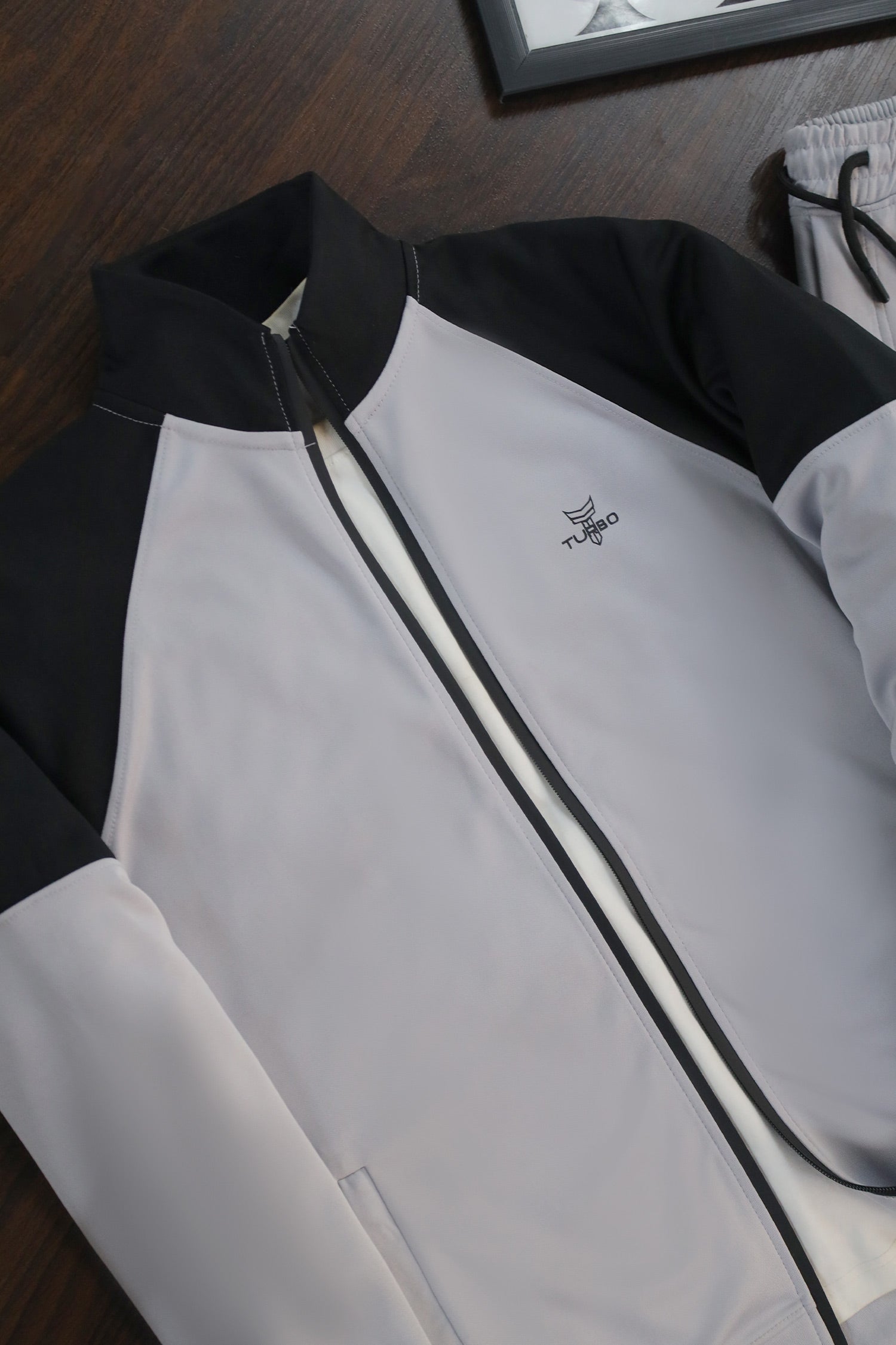 Turbo Raglan Sleeves Panel Moke Neck Zipper Tracksuit