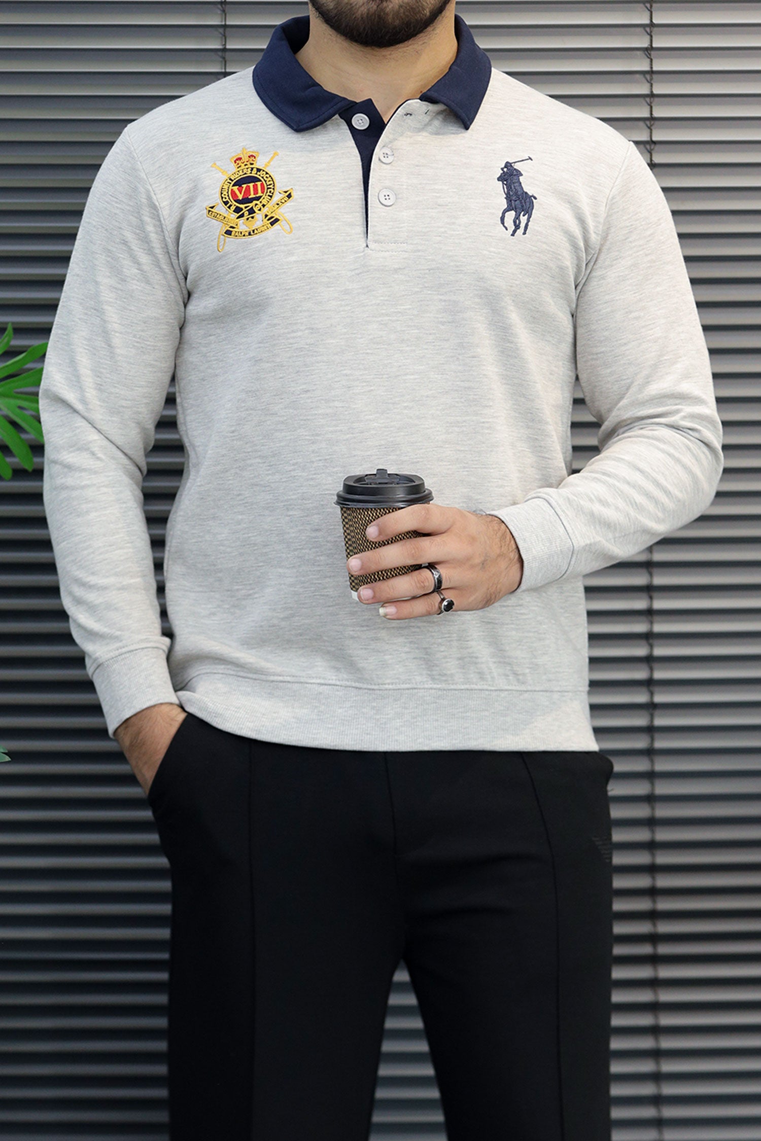 Polo Iconic Rugby Men's Sweatshirt In Slate Grey