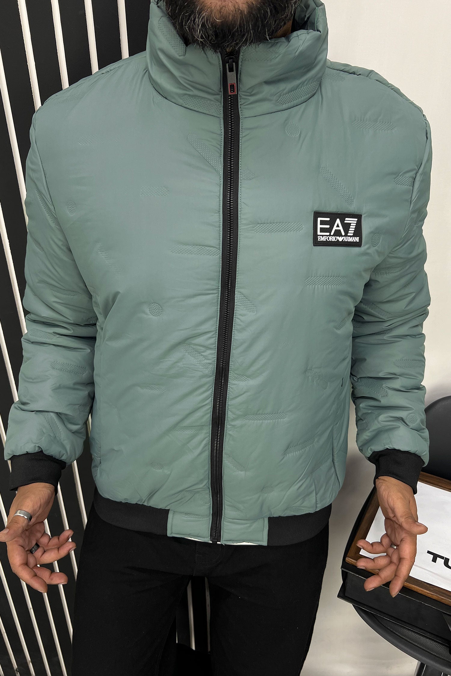 Armni EA7 Embossed Design Imported Puffer Jacket