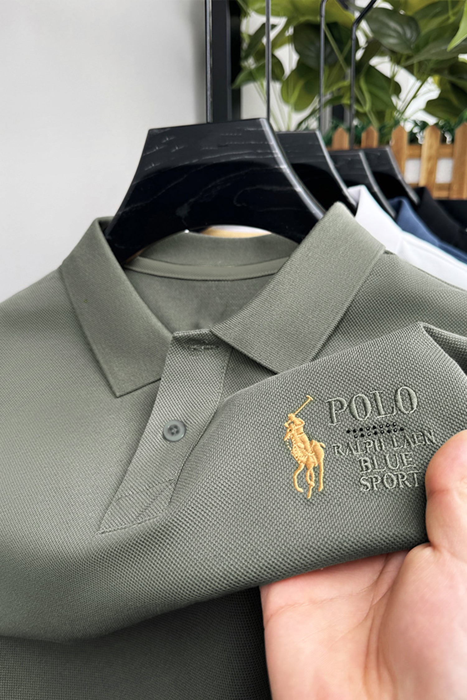 Rph Lren Polo Embroidered Slogan Men's Polo Shirt