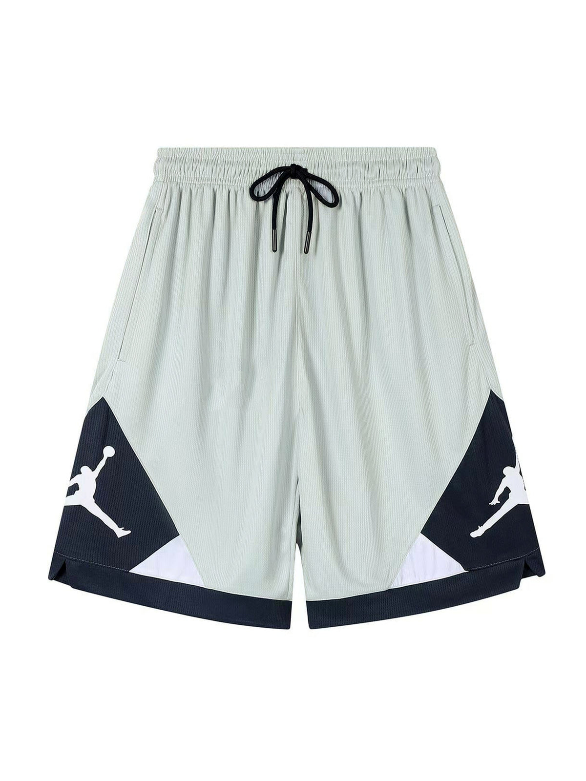 Jrdn Sports Training Splicing Mesh Shorts In Slate Grey